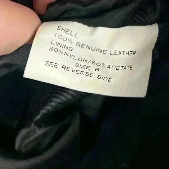 Vintage 80s West Bay Genuine Leather Jacket Size 8 (S/M), Animal Print Western - Picture 6 of 14